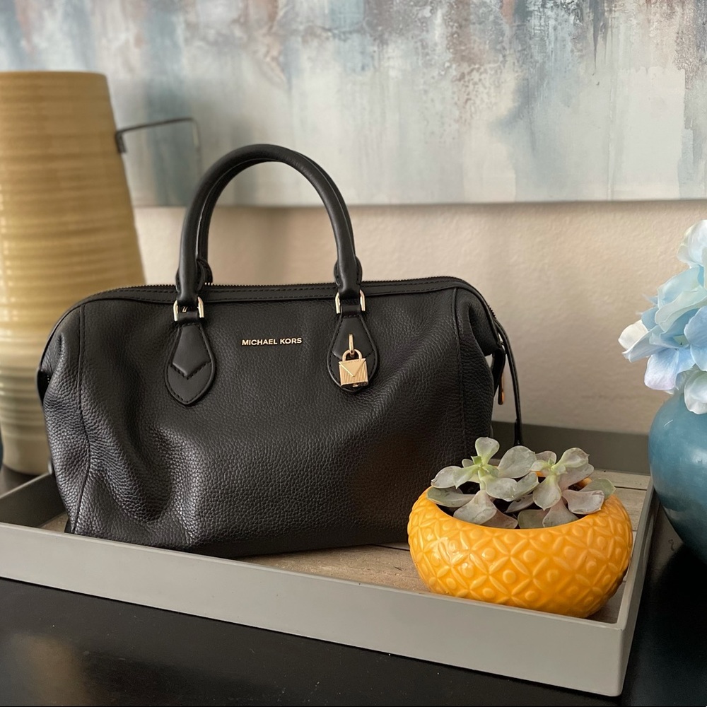 Michael Kors Black Leather Satchel